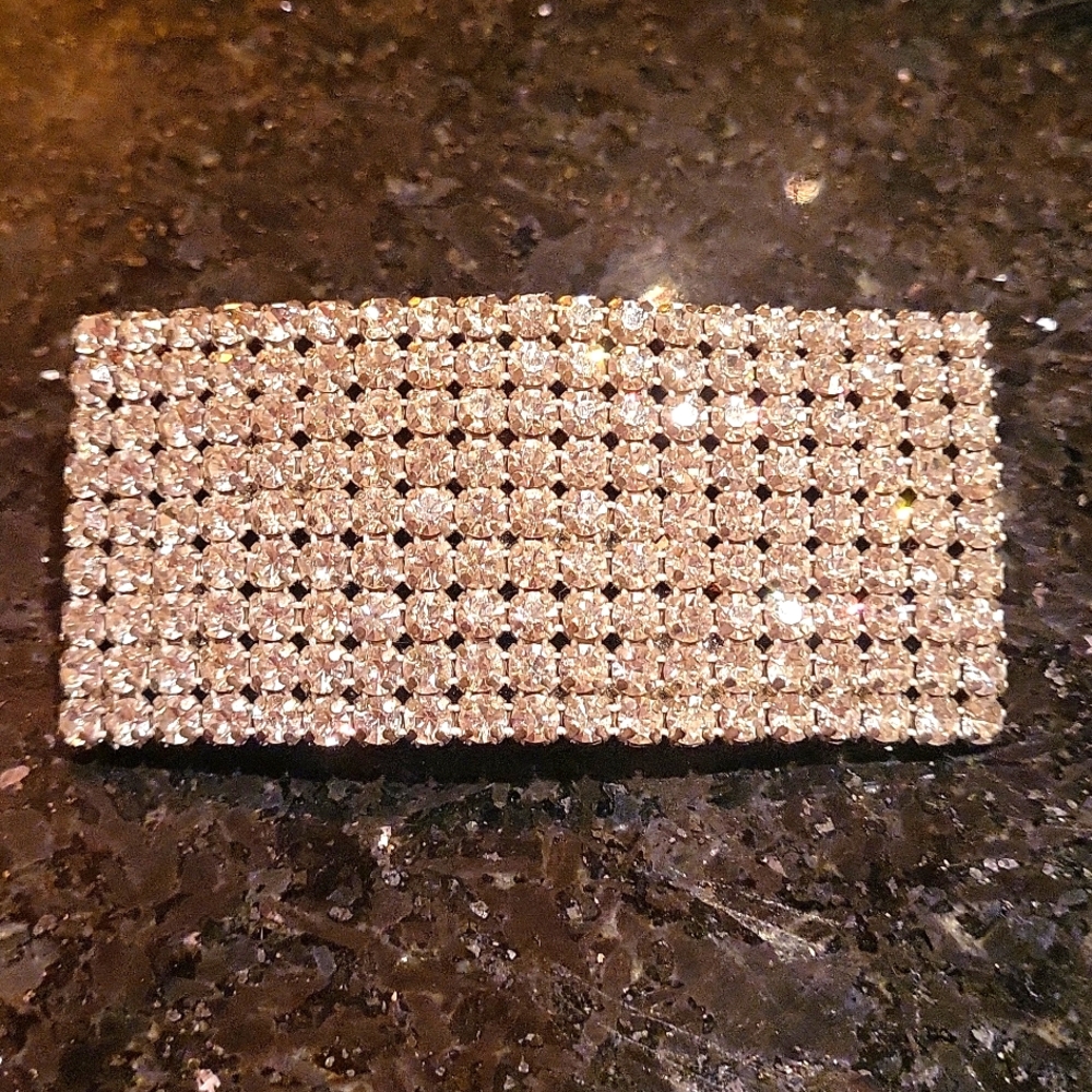 Encrusted Barrett with prong set crystals